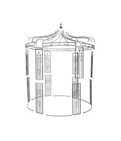 Dehner Metall-Pavillon Heart, Rund, Schwarz, Ca. Ø232/H271 Cm -Günstig Gartenbedarf 1389857 WE DE 001 PavillonHeart