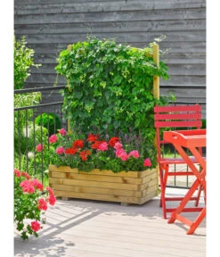 Holz-Blumenkasten Mit Spalier Wachau, B90/H140/T40 Cm -Günstig Gartenbedarf 1548924 WE MO 003 HolzBlumenkastenWachau