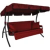 Angerer Hollywoodschaukel Trend Joy Bordeaux, 3-Sitzer -Günstig Gartenbedarf 1690254 WE FS 001 TrendJoyHollywoodschaukel