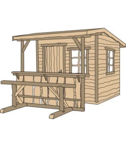 Weka Gartenhaus Nature 1, Ca. B287/H251/T331 Cm -Günstig Gartenbedarf 1807122 WE DE 002 GARTENHAUSNATURE3GR1