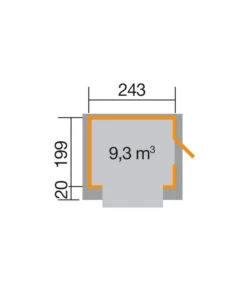 Weka Verkaufshaus 221, Ca. B283/H226/T240 Cm -Günstig Gartenbedarf 1816172 BildD 001 Verkaufshaus19mmoBoden