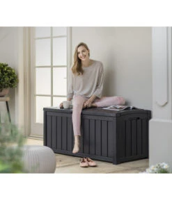 Keter Aufbewahrungsbox Glenwood, 390 Liter, Ca. B128/H61/T65 Cm -Günstig Gartenbedarf 2190270 WE MO 004 KeterAufbewahrungsbox