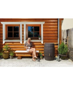 GARANTIA Barrica Regenfass, Braun -Günstig Gartenbedarf 2469567 WE MO 001 BarricaRegenfass260Lbraun