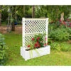 KHW Kunststoff-Pflanzkasten Mit Spalier, 100 X 43 X 140 Cm -Günstig Gartenbedarf 2546125 WE MO 002 PflanzkastenmitSpalier100cmweiss