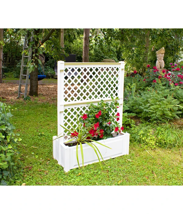 KHW Kunststoff-Pflanzkasten Mit Spalier, 100 X 43 X 140 Cm 3 KHW Kunststoff-Pflanzkasten Mit Spalier, 100 X 43 X 140 Cm