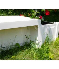 KHW Kunststoff-Gartenbank Berlin -Günstig Gartenbedarf 2547339 WE DE 003 BankBerlinweiss