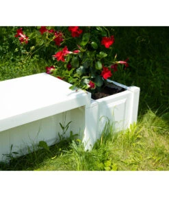 KHW Kunststoff-Gartenbank Berlin -Günstig Gartenbedarf 2547339 WE DE 006 BankBerlinweiss