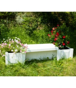 KHW Kunststoff-Gartenbank Berlin -Günstig Gartenbedarf 2547339 WE MO 001 BankBerlinweiss