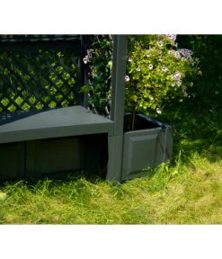 KHW Kunststoff-Gartenbank Mit Rosenbogen Amsterdam, Ca. B174/H207/T49 Cm -Günstig Gartenbedarf 2548717 WE DE 003 BankAmsterdammanthrazit