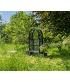 KHW Kunststoff-Gartenbank Mit Rosenbogen Amsterdam, Ca. B174/H207/T49 Cm -Günstig Gartenbedarf 2548717 WE MO 004 BankAmsterdammanthrazit