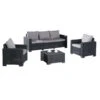 Best Lounge-Gruppe Mombasa, 4-teilig -Günstig Gartenbedarf 3047222 WE FS 001 MombasaLoungeGruppeGraphit