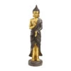 Dehner Polyresin-Buddha, Gold-grau, 20,5 X 20,5 X 82,5 Cm