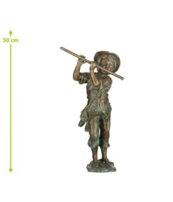 Rottenecker Bronzefigur Flötenspieler Für Den Außenbereich, 42 Cm -Günstig Gartenbedarf 3348208 BildD 001 BronzefigurFloetenspielerFuerDenAussenbereichBronzeFloetenspieler42cm