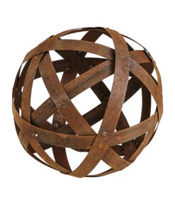 Ferrum Metall-Kugel Aus Blechstreifen, Rund, Rost