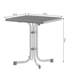 Sieger Boulevard-Klapptisch Mecalit®-PRO, Ca. B70/H72/T70 Cm -Günstig Gartenbedarf 3885589 WE BG 001 SiegerKlapptischKlapptischGraphit70X70