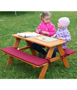 Habau Kinder Picknickbank, 89 X 79 X 50 Cm -Günstig Gartenbedarf 4031092 WE MO 002 Kinderpicknickbank