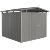 Biohort Metallgerätehaus Panorama® P4, Quarzgrau -Günstig Gartenbedarf 4045563 WE FS 001 BiohortGeraetehausPanoramaP4QuarzgrauEinzeltuer