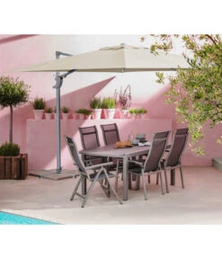 Dehner Ampelschirm Zypern, Quadratisch, Ca. B300/T300 Cm -Günstig Gartenbedarf 4055109 WE MO 001 AmpelschirmZypernCremeNeu