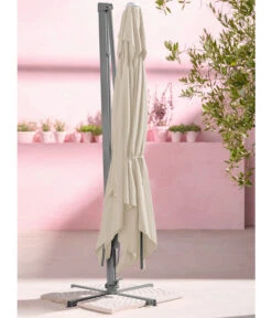 Dehner Ampelschirm Zypern, Quadratisch, Ca. B300/T300 Cm -Günstig Gartenbedarf 4055109 WE MO 002 AmpelschirmZypernCremeNeu