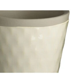 Dehner Keramik-Übertopf Ariane, Konisch, Hellgrau, Ca. Ø8 Cm -Günstig Gartenbedarf 4057030 PR DE 001 TopfArianeMiniWeiss8DehnerExpressZS