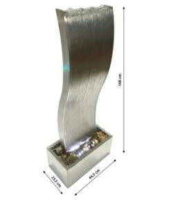 Dehner Edelstahl-Gartenbrunnen Curve, Ca. H108 Cm -Günstig Gartenbedarf 4071569 WE DE 001 DehnerEdelstahlGartenbrunnenCurveOutdoorbrunnenTerasse