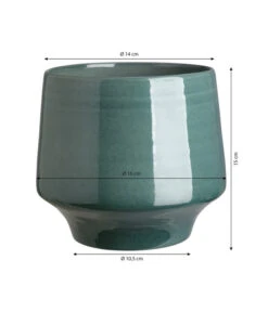 Dehner Keramik-Übertopf Elsa, Bauchig, Türkis 14 Dehner Keramik-Übertopf Elsa, Bauchig, Türkis -Günstig Gartenbedarf 4099883 WE BG 001 TopfElsaTuerkis