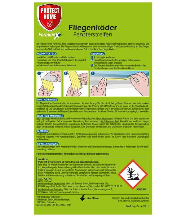PROTECT HOME Forminex Fliegenköder Fensterstreifen, 12er-Set 4 PROTECT HOME Forminex Fliegenköder Fensterstreifen, 12er-Set - Image 2