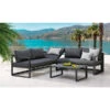Best Loungegruppe Rhodos, Aluminium, Anthrazit, 3-teilig -Günstig Gartenbedarf 4109815 WE FS 001 Best3teiligeLoungegruppeRhodosAluminiumAnthrazit