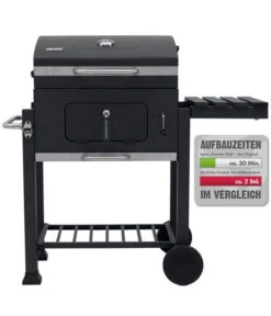 Tepro Click Holzkohle Grillwagen Toronto, Anthrazit -Günstig Gartenbedarf 4161691 WE MO 002 teproGrillwagenTorontoClick