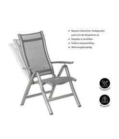 Dehner Klappsessel Chicago, Hochlehner -Günstig Gartenbedarf 4210316 WE IG 001 KLAPPSESSELCHICAGO