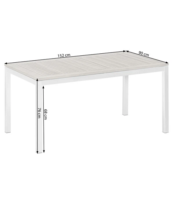 Dehner Gartentisch Toulouse, Ca. B152/H75/T90 Cm 4 Dehner Gartentisch Toulouse, Ca. B152/H75/T90 Cm - Image 2