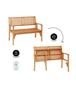 Dehner Klappbank Douglas, 2-Sitzer -Günstig Gartenbedarf 4216784 WE IG FS 001 DehnerKlappbankDouglas2Sitzer