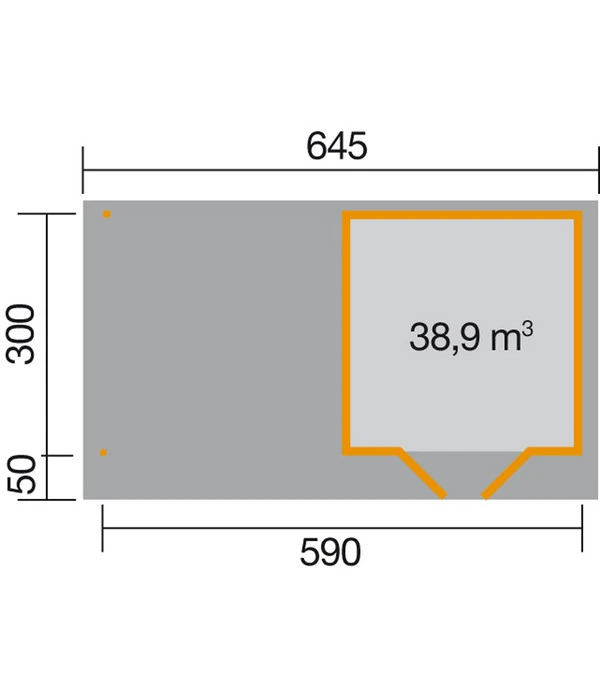 Weka Designhaus 126 B+ Gr. 2, Ca. B645/H247/T377 Cm 4 Weka Designhaus 126 B+ Gr. 2, Ca. B645/H247/T377 Cm - Image 2