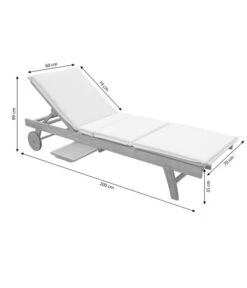 Dehner Rollliege Ravenna, Ca. B70/H89/T200 Cm -Günstig Gartenbedarf 4407086 WE BG 001 RollliegeRavenna