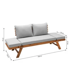 Dehner Holz-Sofa Macao -Günstig Gartenbedarf 4407383 WE BG 001 SofaMacaoNEU