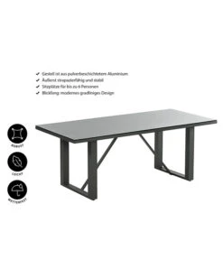 Dehner Alutisch Monaco, Ca. B200/H73/T90 Cm 11 Dehner Alutisch Monaco, Ca. B200/H73/T90 Cm -Günstig Gartenbedarf 4424891 WE IG 001 TischMonaco