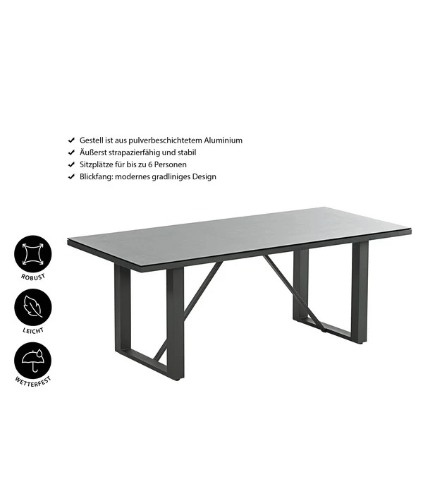 Dehner Alutisch Monaco, Ca. B200/H73/T90 Cm 6 Dehner Alutisch Monaco, Ca. B200/H73/T90 Cm - Image 4