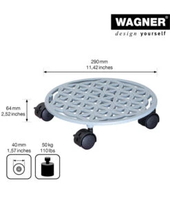 Wagner Pflanzroller, Ø 29 Cm -Günstig Gartenbedarf 4426243 WE DE 001 PflRollerMultiGusseisen