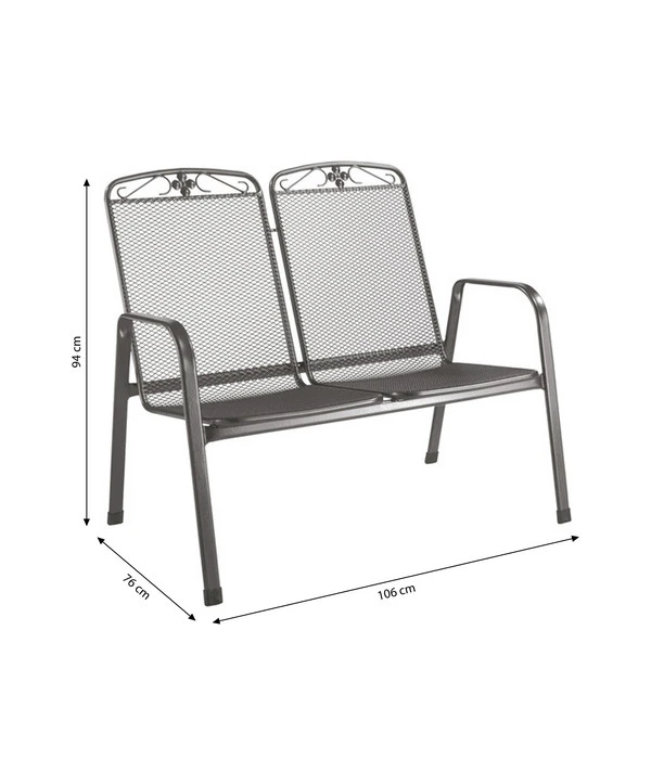 MWH Metall-Bank Savoy, 2-Sitzer 7 MWH Metall-Bank Savoy, 2-Sitzer - Image 5