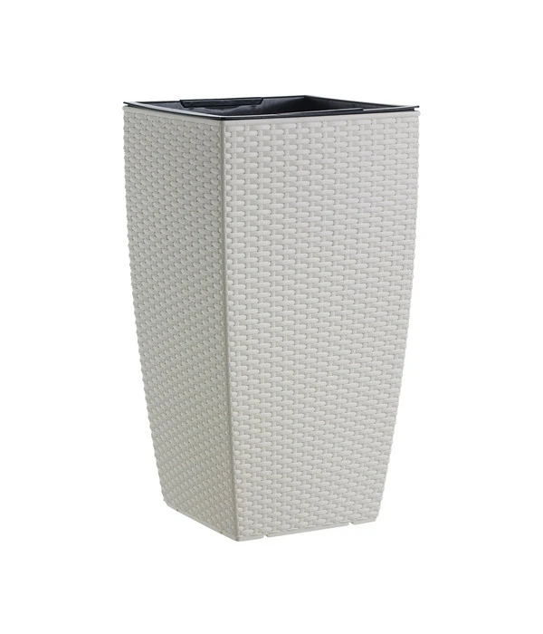 Dehner Kunststoff-Flechttopf Dallas, Quadratisch 3 Dehner Kunststoff-Flechttopf Dallas, Quadratisch