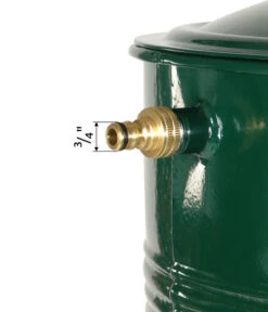 RENNER Metall-Regentonne Inkl. Steckanschluss, 150 L, Dunkelgrün -Günstig Gartenbedarf 6609481 WE BG 003 RegenwasserSammeltonnemitSteckanschlussca150l