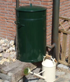 RENNER Metall-Regentonne Inkl. Steckanschluss, 150 L, Dunkelgrün -Günstig Gartenbedarf 6609481 WE MO 002 RegenwasserSammeltonnemitSteckanschlussca150l