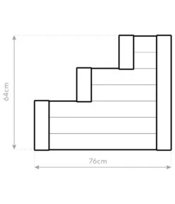 Westmann Treppenhochbeet Premium, Ca. B120/H64/T76 Cm -Günstig Gartenbedarf 6610810 WE DE 001 50NorthTreppenhochbeet