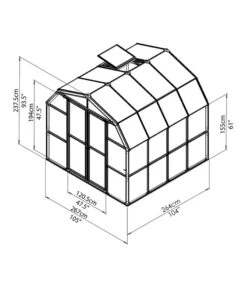 Rion Green Gewächshaus Prestige, Inkl. Fundament -Günstig Gartenbedarf 6611057 WE DE 001 50NorthGewaechshausPrestige