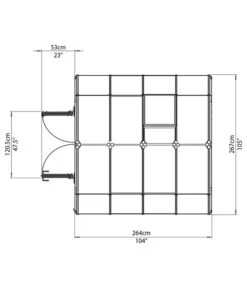 Rion Green Gewächshaus Prestige, Inkl. Fundament -Günstig Gartenbedarf 6611057 WE DE 002 50NorthGewaechshausPrestige