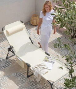 Dehner Gartenliege Mallorca, Ca. B71/H106/T227 Cm -Günstig Gartenbedarf 6635163 WE MO 002 LiegeMallorcaVanilla