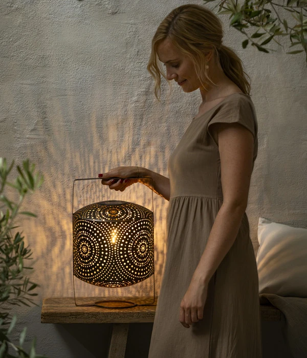 Dehner Solar Laterne Sapri, Ca. B25/H40/T25 Cm 5 Dehner Solar Laterne Sapri, Ca. B25/H40/T25 Cm - Image 3