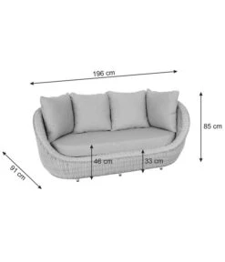 Dehner Lounge Bari, 2-teilig -Günstig Gartenbedarf 6657381 WE BG 001 DehnerLoungeBari