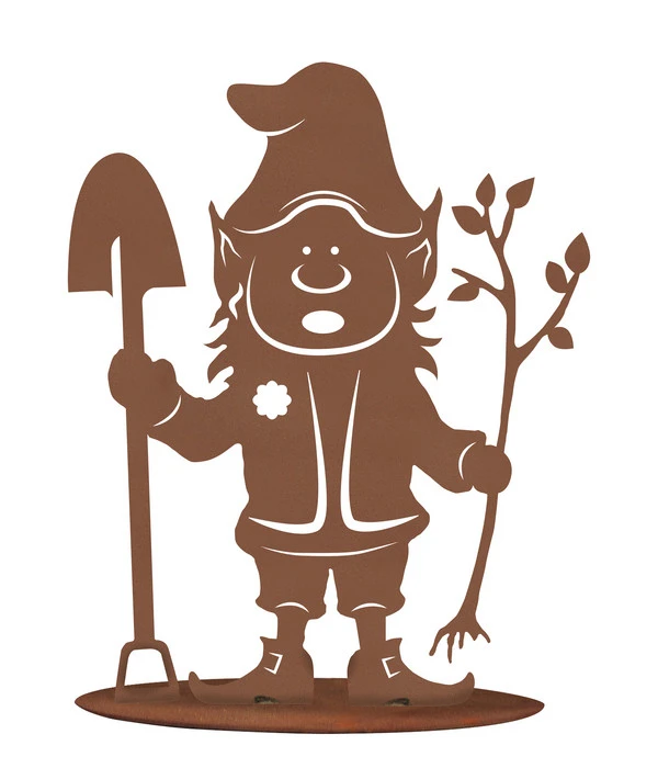 Ferrum Metall-Gartenwichtel Bertram, Ca. H42 Cm 3 Ferrum Metall-Gartenwichtel Bertram, Ca. H42 Cm