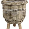 Van Der Leeden Rattan-Topf Mit Füßen, Rund, Grau, Ca. Ø34/H40 Cm 1 Van Der Leeden Rattan-Topf Mit Füßen, Rund, Grau, Ca. Ø34/H40 Cm -Günstig Gartenbedarf 6697395 WE FS 001 VanderLeedenRattanTopfmitFuessenrundgrau